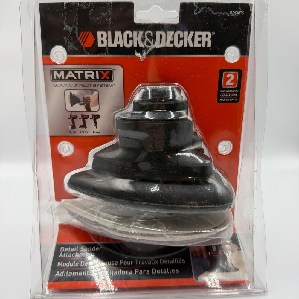 Black & Decker Matrix Detail Sander Attachment BDCMTS for 12V 20V 4A Units NEW